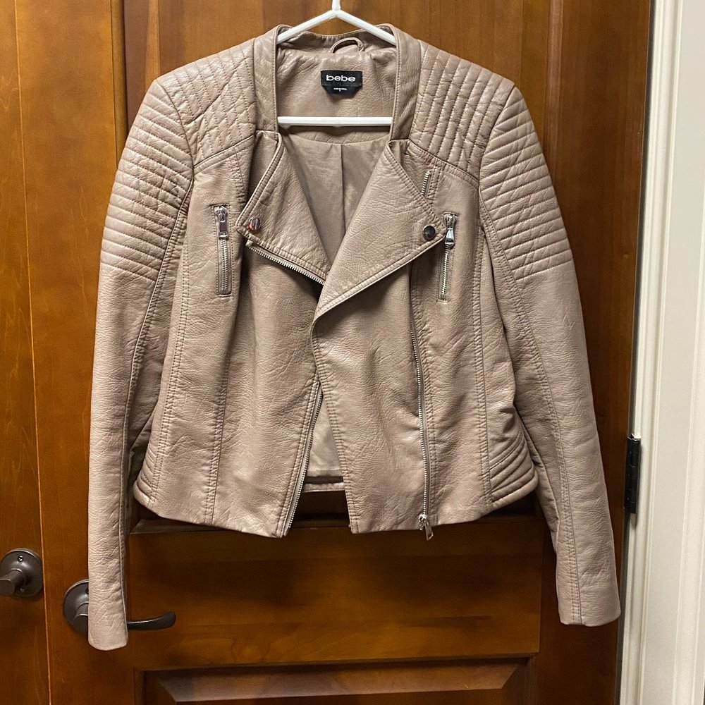 Bebe leather jacket size small